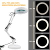 LED Large Lens Lighted Lamp Top Desk 8x Magnifier Magnifying Glass 3-Level Light