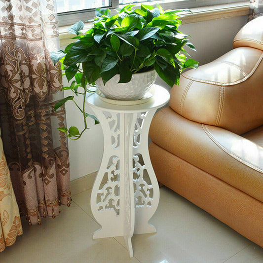 Small Round Side Table Beside Tea Coffee Lamp Plant Stand Modern White Furniture