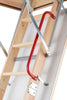 58cm x 92cm 4 Section Wooden Loft Ladder Insulated Hatch Attic Stairs (H 280cm)