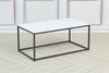 Contemporary Marble/Wood Effect Coffee Table Living Room Side Table