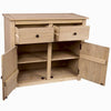 Sideboard 2 Door 2 Drawer Solid Waxed Pine Rustic Storage Furniture Unit
