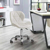 Adjustable Office Chair Cushion 5 Legged Wheels Swivel Computer Desk PU Leather