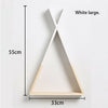 Wooden Nordic Triangle Wall Mounted Shelf Display Hanging Rack Storage Bookshelf