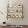 Rustic 3-Tier Wall Mounted Floating Shelves Wall Shelf Book Storage Rack Decor