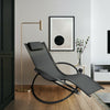 Orbital Lounger Outdoor Patio Rocking Chair Folding Zero-Gravity Rocker W/Pillow