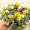 LED Easter Wreath with Light Colorful Eggs Spring Wall Door Garland Hanging Deco