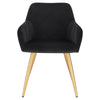 1/2/4 xDining Chairs Kitchen Living Room Chairs with Velvet + Gold metal legs UK