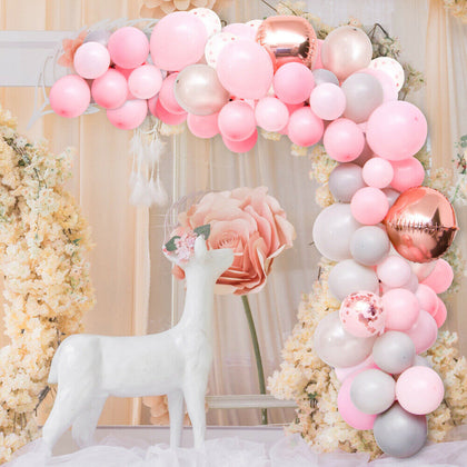 167Pcs/set Pink Balloon Arch Kit Set Birthday Wedding Baby Shower Garland Decor