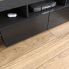 160cm Black TV Entertainment Unit LED Stand With Storage Drawers High Gloss Door