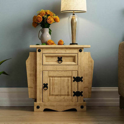 Corona Magazine Table 1 Drawer Mexican Solid Waxed Pine Cupboard Unit Furniture