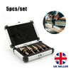 5 Pieces HSS Step Large Cone Drill Hole Cutter Bit Set Tool + Case New