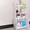 Waterproof PVC Wooden Bathroom Cabinet Shelf Cupboard Bedroom Storage Unit White