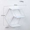 Hexagon Metal Wall Shelves Storage Display Shelf Home Office DIY Show UK