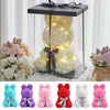 LED Foam Rose Rabbit Bunny Artificial Flower Doll Wedding Birthday Gift With Box