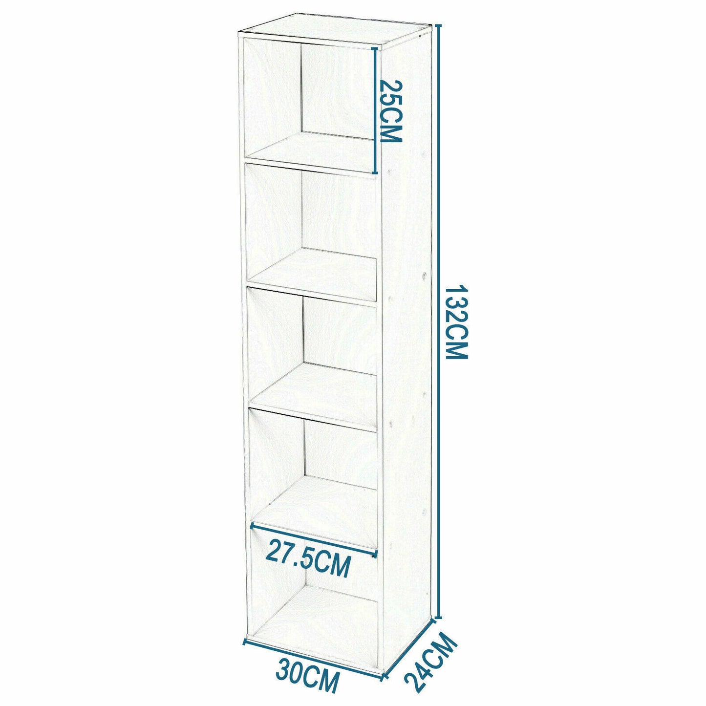Storage Bookcase Display Shelf Unit Organiser 4/5/6 Cube Bookshelf Home Office