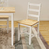 Compact Solid Wood Dining Table and 4 Chairs Set Home Kitchen Furniture 4 Colour