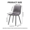 2/4 Velvet Dining Chairs Padded Seat Metal Legs Lounge Kitchen Chair Restaurant
