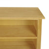 Solid Oak Small Wide Bookcase Light Solid Wooden Low 3 Book Shelf Shelving Unit