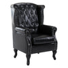 High Back Chair Sofa Armchair Great Soft Padded Leather Cushion Black