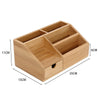 Wooden Desk Organizer Pen Holder Box Desktop Stationary Storage Rack With Drawer