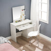 Dressing Table Stool Bedroom Vanity Set Makeup Desk w/Mirror,Drawe