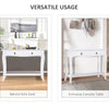 Console Table Dressing Desk Stunning Kitchen Hall 2 Drawers Modern Shelf White