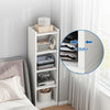 Thin Corner Bookshelf Cupboard Display Cabinet Bookcase Shelving Small Unit Home
