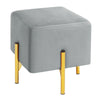 Retro Storage Ottoman Stool Box Upholstered Footstool Velvet Pouffe Padded Chair