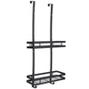 73CM Non Rust Bathroom Shower Shelf Storage Hanging Basket Caddy w/ 2 Hooks