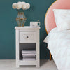 Wooden Nordic Sofa Side End Table Bedside Cabinet Nightstand with Drawer Shelf