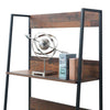 Abbey Wide Rustic Industrial Ladder Bookcase Desk Shelving Shelf Unit 4 Tier