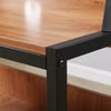 Ladder Office Computer Desk with Shelves Small Workstation PC Writing Table Wood
