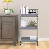 3 Tier Kitchen Trolley On Wheels Folding Rolling Cart Storage Rack With Handle