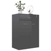 Shoe Cabinet Chipboard Storage Box Case Organiser Rack High Gloss Grey