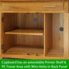 London Solid Oak Hideaway Home Office Computer Desk SLIGHT SECONDS UK46-F977