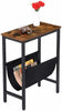 Side Table End Table w/ Magazine Holder Sling Nightstand 48 x 24 x 61cm Vintage