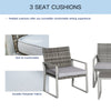 4PCS Outdoor Patio PE Rattan Wicker Sofa Chaise Lounge Furniture Set