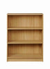 3 Tier Low Wide Wooden Bookcase Shelving Display Storage Unit Wood Furniture