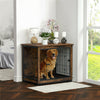 Chew-Proof Wooden Dog Crate Wood Wire Pet Kennel Home Side Table with Slide Tray