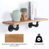 2X Pipe Shelf Brackets Industrial Rustic Wall Floating Shelves Support Tube Rack