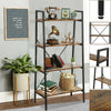 4-Tier Ladder Shelf Bookcase Bookshelf Plant Flower Stand Storage Metal Frame UK