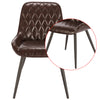 2x Dining Chairs Living Room Chairs with leather+metal Counter Chairs Bar Stools