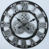 Wall-Clock Gear Horologe Numeral Wooden Living-Room Retro Vintage European-Style
