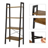 4 Tier Ladder Shelf Storage Rack Bookshelf Bookcase Metal Frame Display Stand