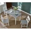 4 Colors Solid Pine Wood Dining table and 2/4 chairs Set Home Kitchen Furniture