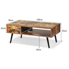 Coffee Table Mid-Century Modern Accent Desk w/1 Drawer & Storage Shelf Reception