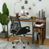 HOOBRO Study Writing Table Computer Desk with Drawer and Storage Cabinet Vintage
