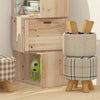 Luxury Chic Wooden Footstool Ottoman Pouffe Stool Foot Rest Padded Seat Bedroom