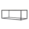 Industrial Coffee Table Rectangular Metal Frame Grey Modern Portable Living Room