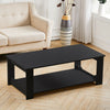 Rectangle Coffee Table 2 Tier Wooden Living Room Table Storage Shelf 3 Sizes